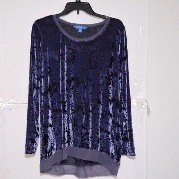 A Simply Vera Women's Velvet Burnout Top Whimsigoth Fairy Grunge Size XL As-Is - Picture 1 of 12
